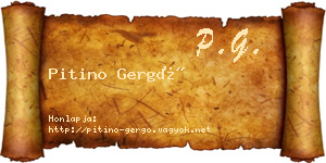 Pitino Gergő névjegykártya
