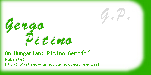 gergo pitino business card